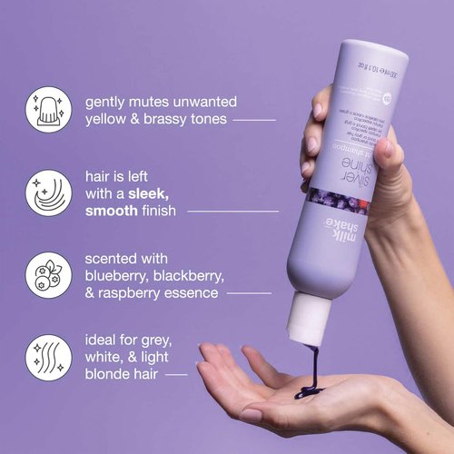 milk_shake Silver Shine Shampoo - Light Purple Formula for Radiant Blonde Hair