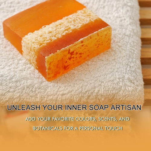 5lb Glycerin Soap Base - Scented Melt and Pour Soap Base for DIY Crafting, Easy to Cut, Vegan and Cruelty-Free, Moisturizing and Gentle on Skin, Perfect for Soap Making Supplies (Honey, 5 Pound)