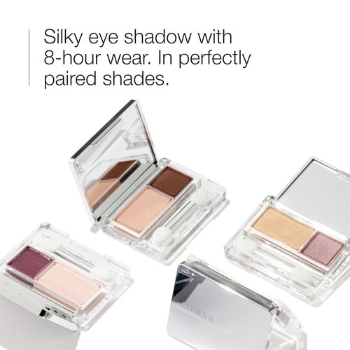 Clinique All About Shadow Duo Eye Shadow | Safe for Sensitive Eyes | Buildable, Long-Wearing Color | Smooth Application