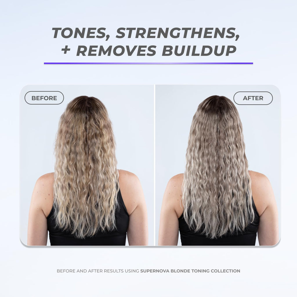 XMONDO Hair Supernova Blonde Toning Shampoo - Vegan Formula with Jojoba Oil & Violet Pigments | 8 Fl Oz