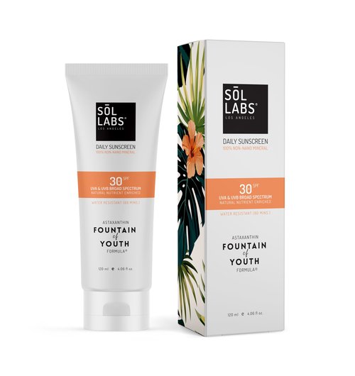 SOL LABS Mineral Sunscreen SPF 30 Face & Body - Lightweight, Hydrating Daily Moisturizer - No White Cast - Anti-Aging Formula with Niacinamide, Zinc Oxide - Reef Safe Korean Skin Care - 4oz
