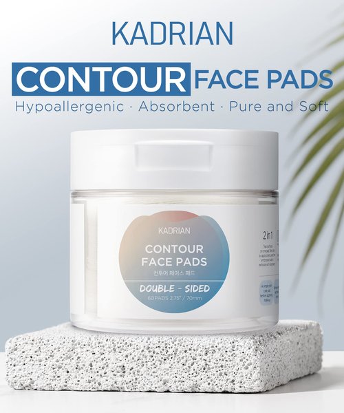 Exfoliating Cotton Rounds for face - Double-Sided - Korean Toner Pads - Round Cotton Pad for Face - Lint Free Makeup Remover - Skin Care Cleansing
