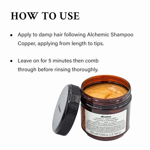 Davines Alchemic Conditioner - Copper Color Enhancing Formula | 8.81 oz for Vibrant Hair