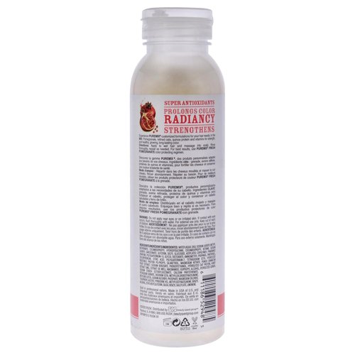 RUSK Puremix Pomegranate Color Protecting Shampoo - Prolong Color Radiance & Shine | 12 oz
