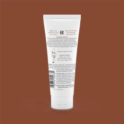 Native Whole Body Deodorant Cream - 72 Hour Odor Protection | Aluminum-Free with Coconut Oil & Shea Butter | Coconut & Vanilla