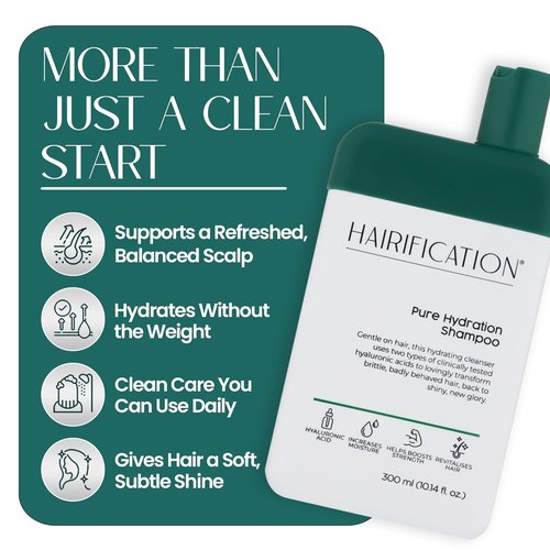 Pure Hydration Shampoo - Nourishing Formula with Hyaluronic Acid & Niacinamide | 300ml for Dry or Fine Hair