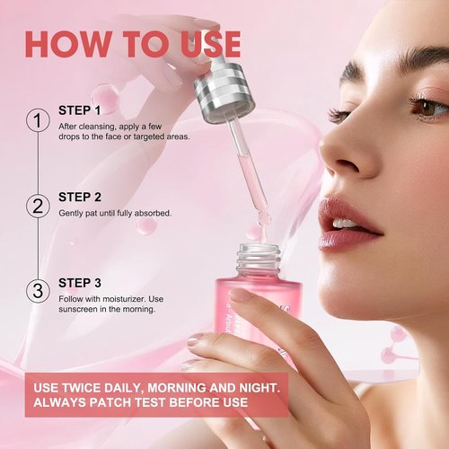 PDRN Pink Glow Serum - Hydrating Korean Glass Skin Serum with Peptides & Niacinamide | 1.01 fl. Oz