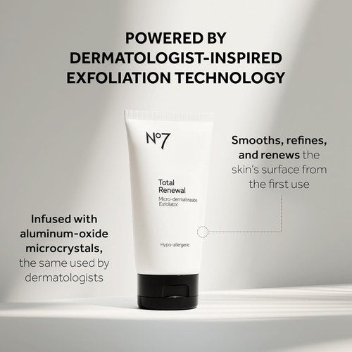 No7 Microdermabrasion Face Scrub - Exfoliating Dark Spot Corrector for Sensitive Skin | 2.5 Oz