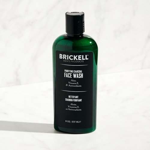 Brickell Men's Activated Charcoal Facial Cleanser & Moisturizer - Daily Advanced Face Care Routine