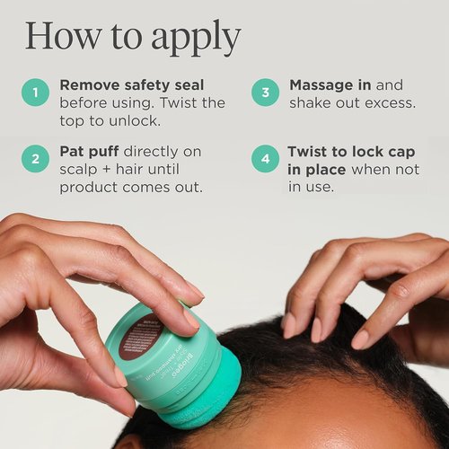 Briogeo Style + Treat Dry Shampoo Puff - Non-Aerosol, Talc-Free Oil Absorption | Volumizing Powder | 0.5 oz