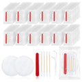 LLHQAMT Vanity Kits Bulk, Hotel Vanity Individually Packaged, Vanity Kit With Cotton Pads, Cotton Swabs, Dental Floss And Nail File (200 pcs)