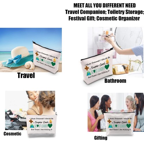 JYTAPP Novelty Makeup Bag Leader Gift I Never Dreamed I'd Grow Up To Be a Leader Cosmetic Pouch