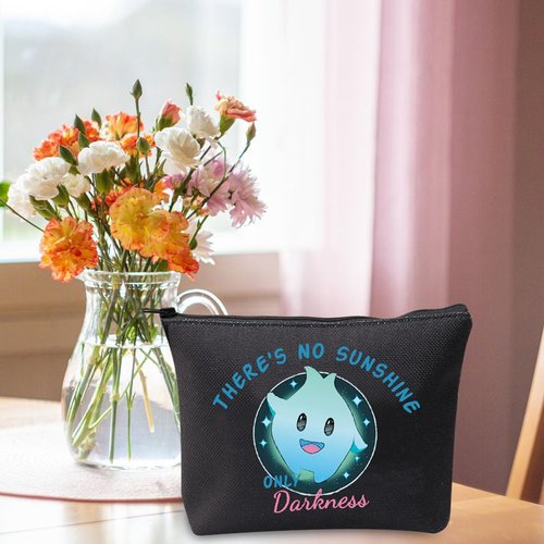 JXGZSO Luna Star Gift There's No Sunshine Only Darkness Cosmetic Bag Animation Movie Lover Gift Lumalee Blue Makeup Bag (There's No Sunshine Only Darkness Black)