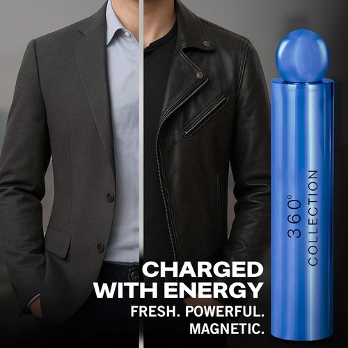 Perry Ellis 360° Collection Magnetic Blue Eau De Toilette Spray for Men - Long Lasting Fragrance with Juniper, Musk & Oak Wood - 1.7 fl oz (50 mL)