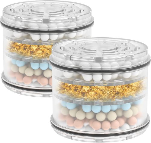 MakeFit Shower Head Filter Replacement Cartridge - H5H117 | 2-Pack for Clean Water
