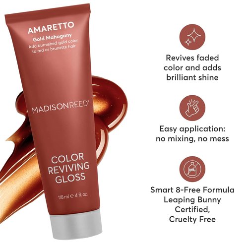 Madison Reed Color Reviving Gloss - Amaretto Bronze | Semi-Permanent Hair Gloss for Shine & Color Refresh, 4 Fl Oz