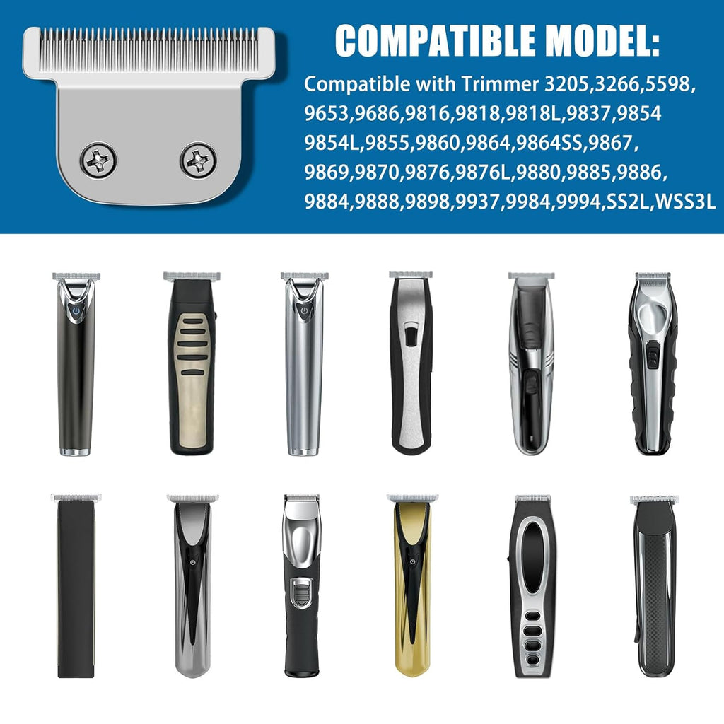Wahl 02144 Replacement Detachable T Blade - Japanese Stainless Steel 40mm Compatible with Wahl Trimmers