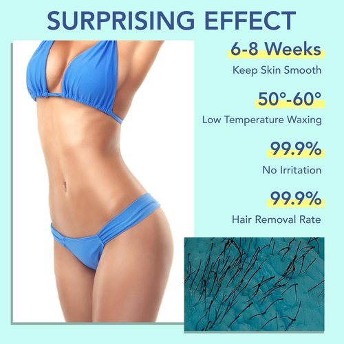 Hard Wax Beads for Hair Removal - 1.65lb/750g XL Refill - Painless Low-Melt Formula for Full Body Brazilian Bikini Face Legs Underarm - For Coarse & Fine Hair (Green-750G)