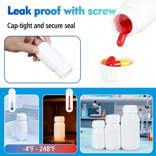 UMETASS 2Pack 34oz (1000ml) EVOH High Barrier Airtight Plastic Travel Bottles - Industrial-Grade Empty Containers with Lids & Caps, Leak Proof Storage for Bulk Chemicals, Lab Samples & Family Liquids