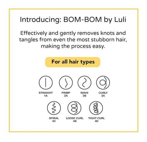 BOM BOM Detangling Hair Brush Kit - Wet & Dry Vented Design for All Hair Types | Lightweight Scalp Massager (Pink, Blue, Yellow)