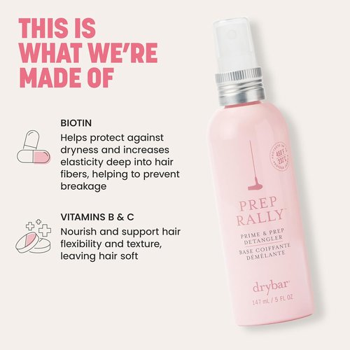 Drybar Prep Rally Prime & Prep Detangler - Nourishes, Detangles, & Softens Hair | Cruelty-Free Formula