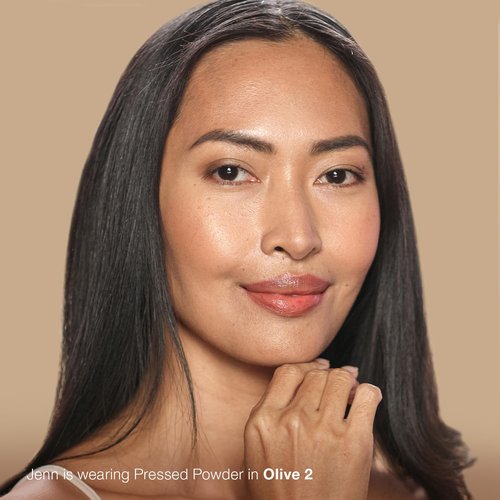 Mineral Fusion Pressed Powder Foundation, Olive 3 - Med Skin w/Greenish Undertones, Age Defying Foundation Makeup with Matte Finish, Talc Free Face Powder, Hypoallergenic, Cruelty-Free, 0.32 Oz
