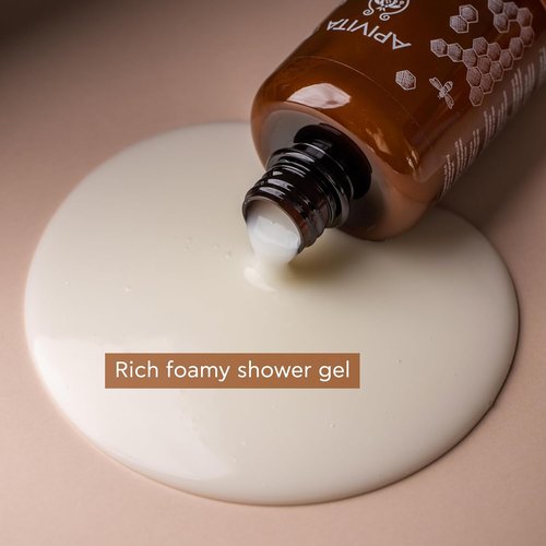 Apivita Shower Gel with Essential Oils - Nourishing Formula | 16.9 Fl Oz