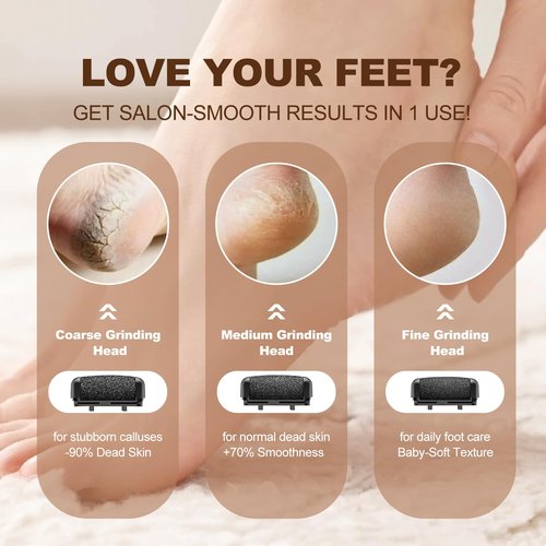 Electric Callus Remover for Feet, Rechargeable Waterproof Foot File Professional Foot Care Tools with 17-in-1 Pedicure Kit, Portable Callus Remover Kit to Remove Dead Skin Hard Skin Dry Cracks(Black)