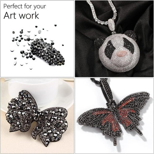qiipii 16000PCS Dark Brown Crystal Resin Rhinestones for Crafting 3mm 4mm 5mm Flatback Chocolate Stones Non-Hotfix Diamonds Crystals Gems Charms for Nails Face Eyes Makeup Body Tumblers Crafts Clothes