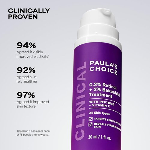 Paula's Choice Clinical Retinol & Bakuchiol Face Serum - Anti-Aging Treatment with Ceramides & Hyaluronic Acid | 1 oz