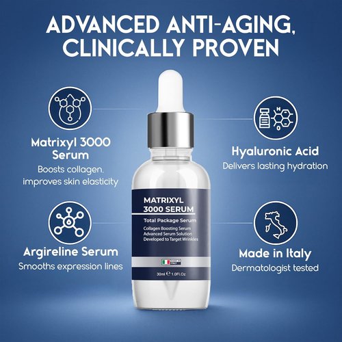 Matrixyl 3000 Serum - Anti-Wrinkle & Collagen Boosting with Hyaluronic Acid | 30ml Deep Hydration & Firming