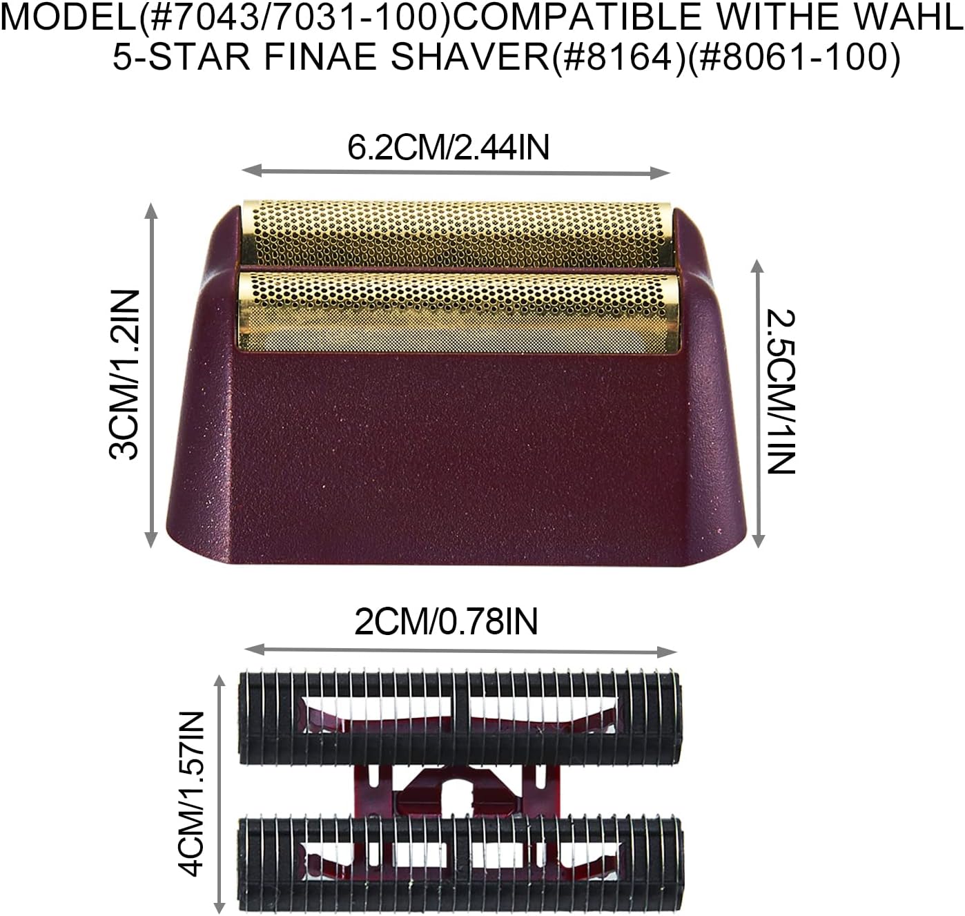 Wahl 5 Star Series Finale Shaver Replacement Foil & Cutter Bar Assembly - Super Close Shaving (2 Pack)