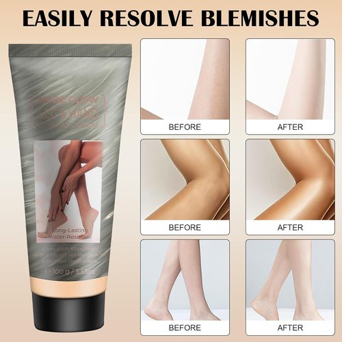 Skiennix Waterproof Leg & Body Makeup Cream - Full Coverage Concealer for Tattoos & Scars | Long-Lasting Natural Finish, 03
