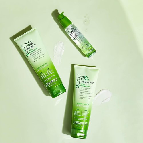 Giovanni 2Chic Ultra-Moist Shampoo & Conditioner Set - Nourishing Avocado & Olive Oil, Sulfate-Free - 24 Fl Oz (Set of 2)