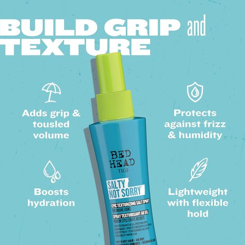 Bed Head by TIGI Texturizing Salt Spray - Achieve Natural Undone Hairstyles | 3.38 fl oz