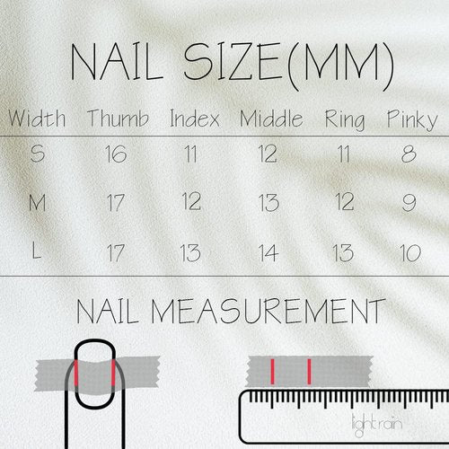 Light Rain Large Size Hand-made Press on Nails, 3D Gel UV Finished False nails with Design by Professional Manicurist
