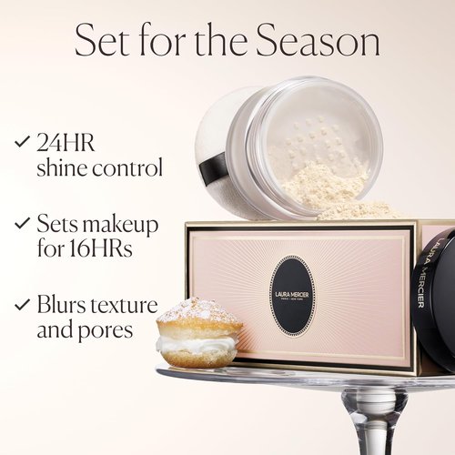 Laura Mercier Translucent Loose Setting Powder - 24HR Shine Control, Soft Matte Finish, 4 Versatile Shades