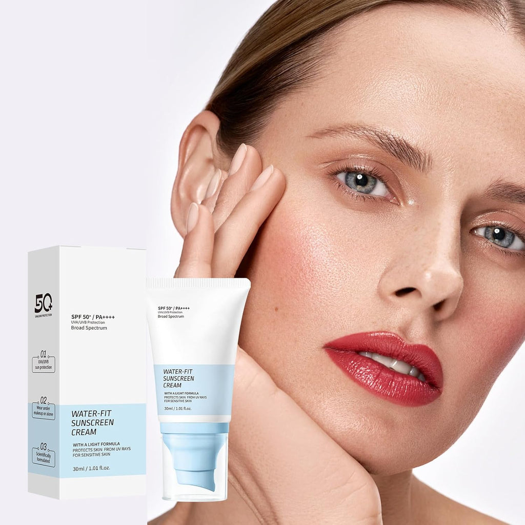 Water-Fit Sunscreen Cream SPF 50+ | Lightweight Daily UV/UVB Protection | Moisturizing Formula | 30ml