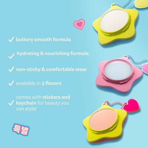 The Crème Shop Plush Pout Lip Butter Balm Key Chain Charm | Hydrating Korean Formula with Peptides & Squalane - Mint