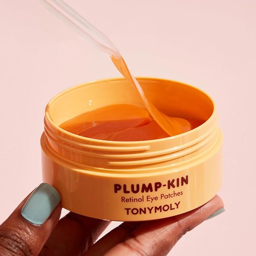 TONYMOLY Plump-Kin Retinol Hydrogel Eye Patches - Hydrating & Refreshing with Pumpkin Extract, 30 Pairs