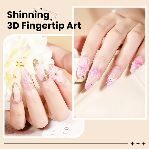 SUPWEE 3D Nail Gel Sculpting Gels for Nail Art, Clear&White Hard Solid Builder Gel Non-Sticky Extension for Carving Molding with Silicone Mold Silicone Pen Designs DIY Manicure at Home