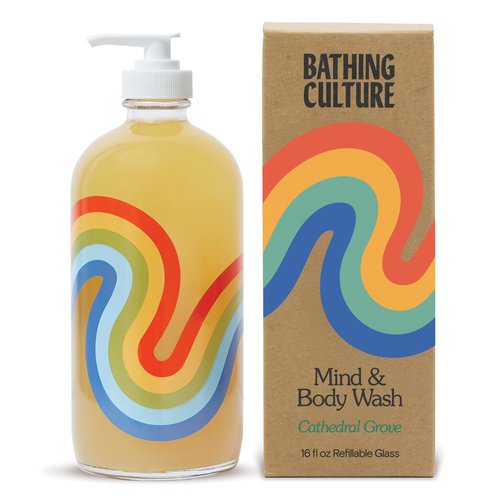 Bathing Culture, Organic Mind + Biodegradable Body Wash, Natural, Sustainable, Vegan Personal Care, All Natural Organic Body Wash for Women and Men, 16 fl oz, Cathedral Grove Scent