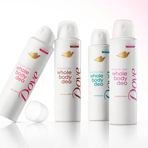 Dove Whole Body Deo Alcohol Free Deodorant Spray for Women Berry Blush 4 oz