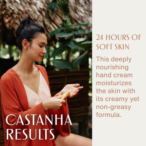 Natura Brazil Nut Hand Cream - 24-Hour Deep Hydration Moisturizer - Vegan Skin Care - 2.6oz (75g)