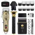 HIENA PRO Barber Clipper Set & Trimmer Kit for Men, Professional Electric Foil Shaver and Beard Trimmers, Men's Facial Grooming Tool, USB Charging, Perfect Gifts for Men