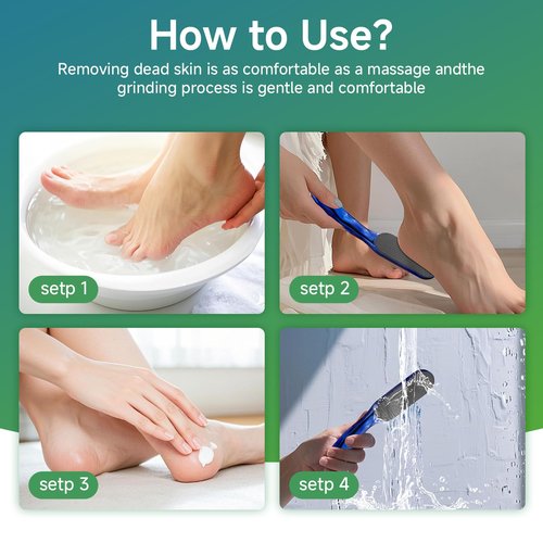 Nano Glass Foot File Callus Remover, Beyond The Cream Foot File,NanoGlass Feet File Professional Hard Skin Remover with Non-Slip Ergonomic Handle (Blue,1Pcs)