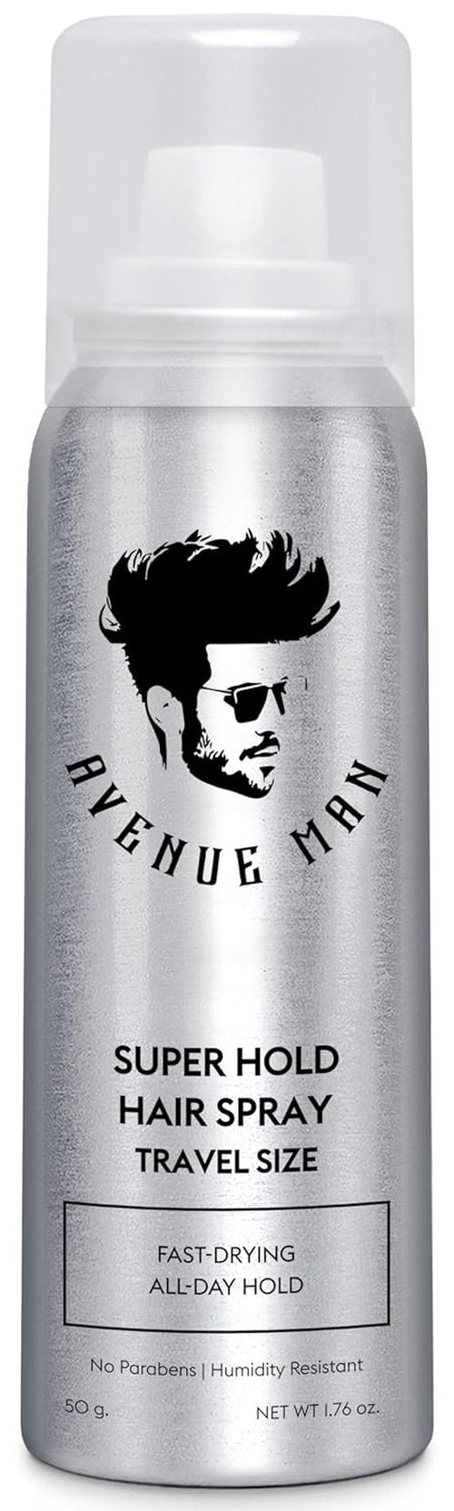 Avenue Man Super Hold Hairspray - Travel Size Hair Spray for Long-Lasting Control | 1.76 oz