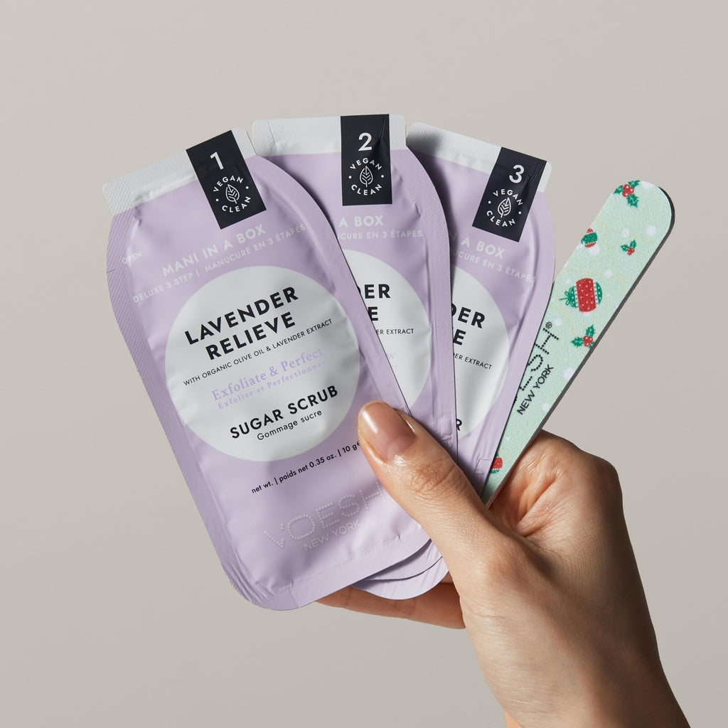 VOESH Mini Mani Gift Set - Complete 3-Step Hand Treatment: Includes 3 sugar scrubs, cream masks, and massage butters to exfoliate, moisturize & nourish dry hands - K-Beauty Korean Skincare