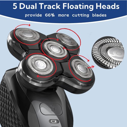 Balder Pro Replacement Head for Remington Balder Pro Head Shaver SPR XR7000,5 Dual Track Heads for Remington Shaver Replacement Heads-Precision Electric Shaving for Bald Men.(2Pack)