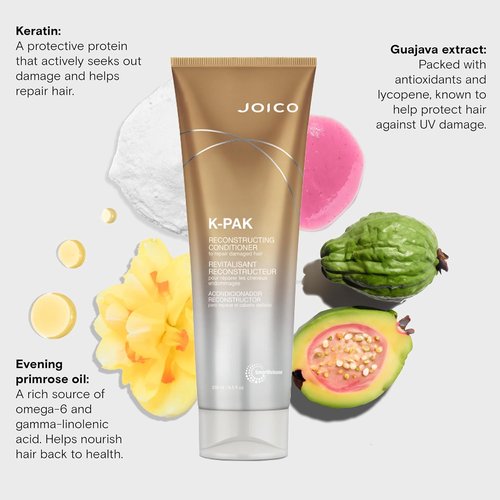 Joico K-PAK Daily Reconstructing Conditioner - Restore Shine & Smooth Damaged Hair | With Keratin & Guajava Extract